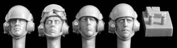 4 heads modern UK AFV helmets