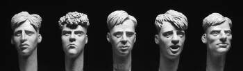 5 heads with 1940/50s short back and sides haircut