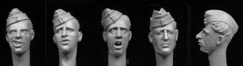 5 British WW2 sidecaps Heads