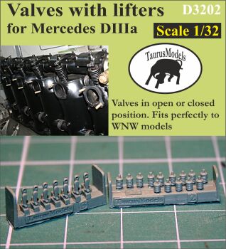 Zawory i popychacze Mercedes DIIIa 1:32