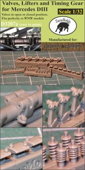 Zawory i popychacze Mercedes DIII 1:32