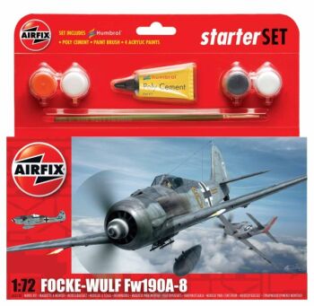 Fw190A-8 - zestaw z klejem, pędzlem oraz farbkami.