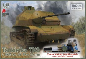 Tankietka TKS z NKM wz.38 FK-A 20mm Szybki + Farby