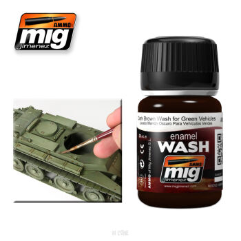 Dark Brown Wash for Green Vehicles