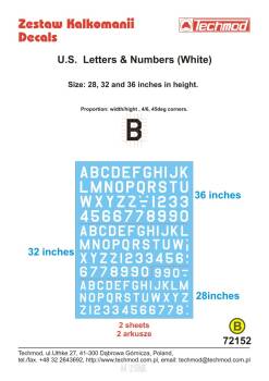 U.S. Letter & Numbers Black