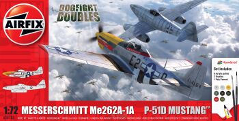 Me262A-1A & P-15D - zestaw z klejem, pędzlem oraz farbkami.