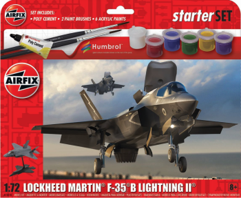 F-35B Lightnig II - zestaw z klejem, pędzlem oraz farbkami.