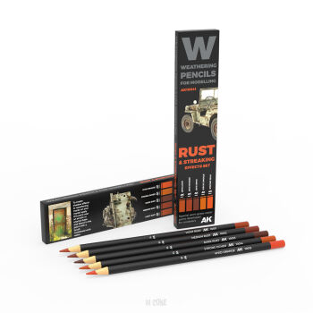Watercolor Pencil Set - Rust And Streaking