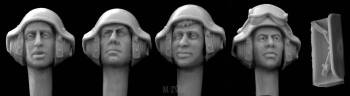 Heads with Israeli 1980/90s AFV helemts