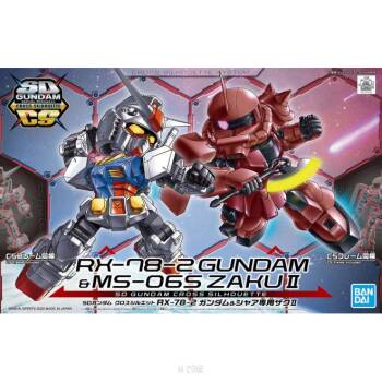 SD GUNDAM CROSS SILHOUETTE RX-78-2 & MS-06S ZAKUII