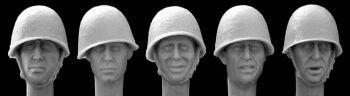 5 heads with Polish infantry helmet 1939