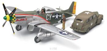 P-51D Mustang & U.S. Army staff car