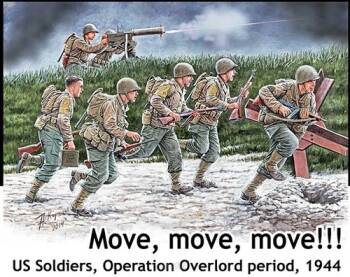 Move Move Move. US Soldiers Overlord Operation