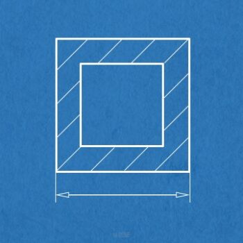 Profil kwadratowa rurka 9.50 x 9.50 mm