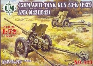 45mm antitank gun 53-K (1937) and M42 (1942)