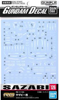 GUNDAM DECAL 126 RG 1/144 SAZABI