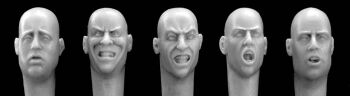 5 European heads with open mouths