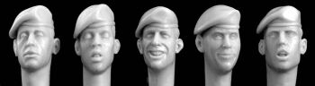 5 Heads wearing Berets