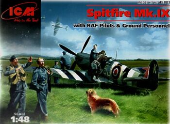 Spitfire Mk.IX with RAF Pilots and ground personel