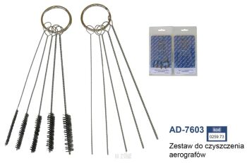 Zestaw szczotek do czyszczenia aerografu