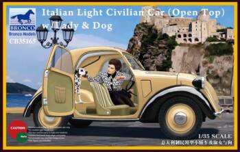 Italian Light Car w/Lady & Dog