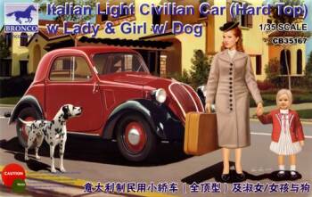 Italian Light Car w/Lady & Dog