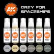 Acrylics 3GEN - Grey For Spaceships Set - 3