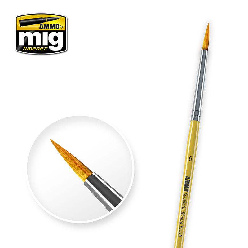 6 Syntetic Round Brush