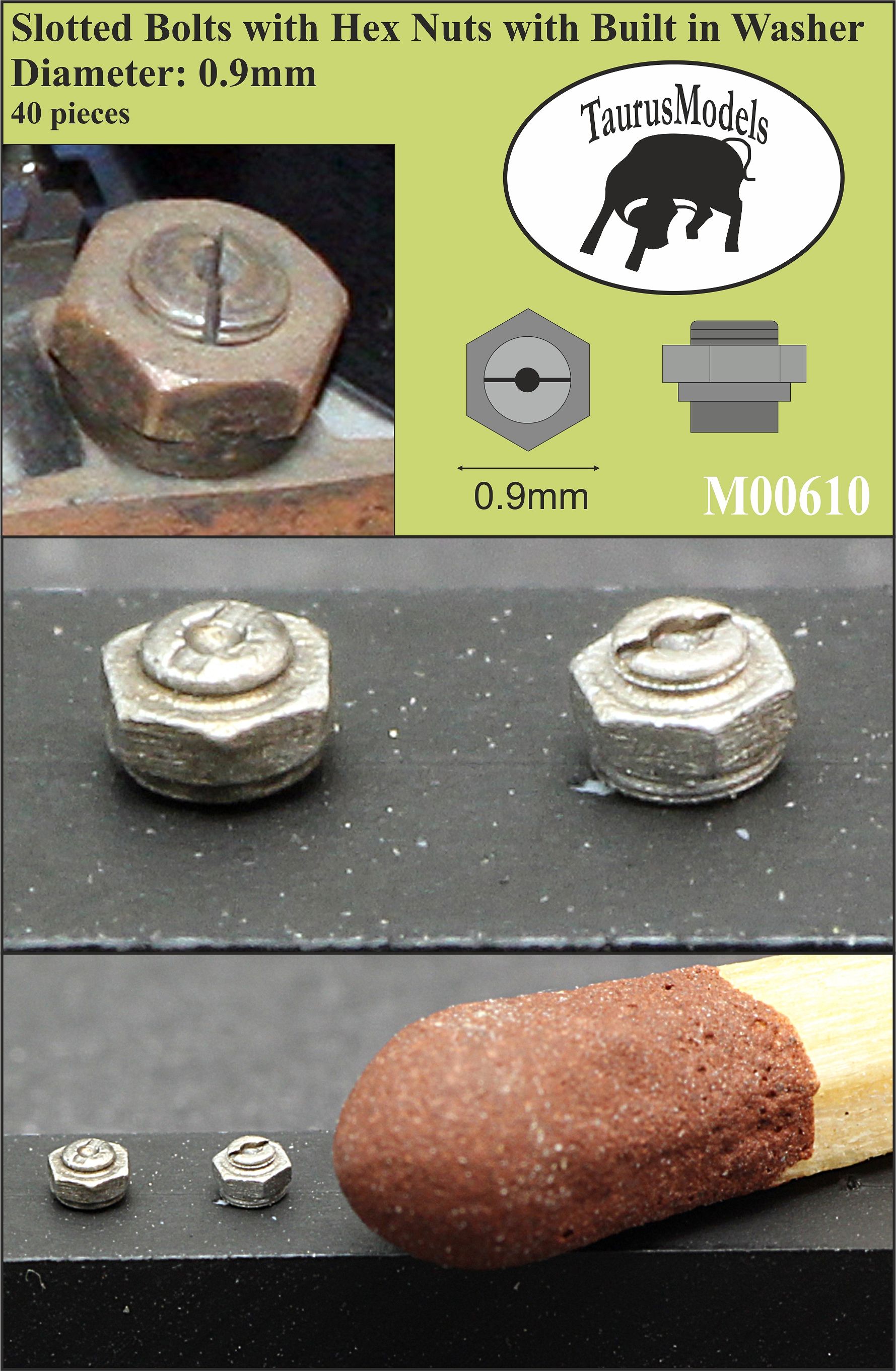 Śruby z sześciokątnym łbem i podkładką - 0,90mm