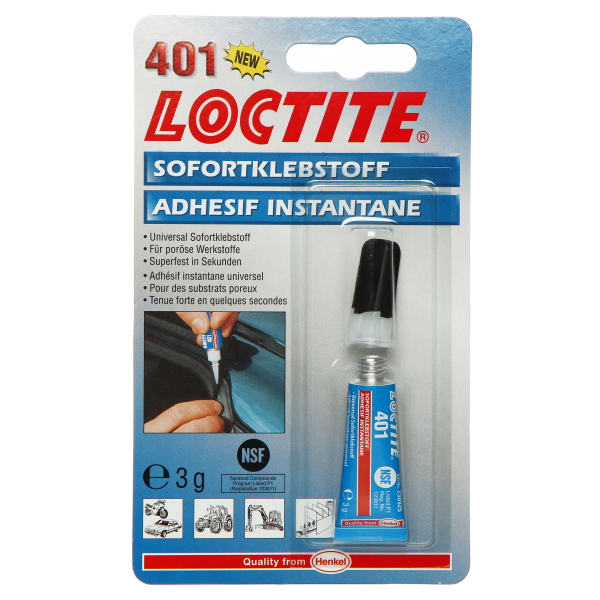 Loctite 401 - klej cyjanoakrylowy rzadki - 3g blis