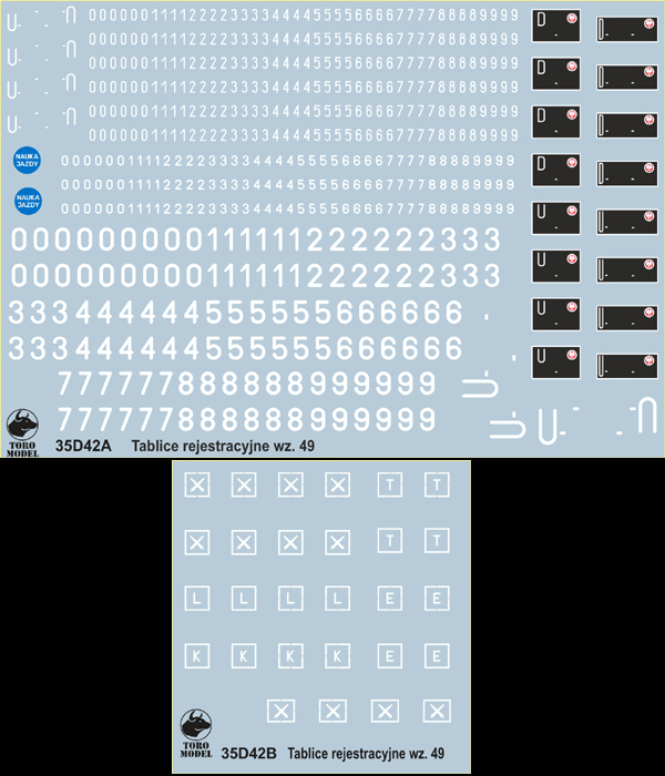 Tablice rejestracyjne wz.46 i oznaczenia pojazdów