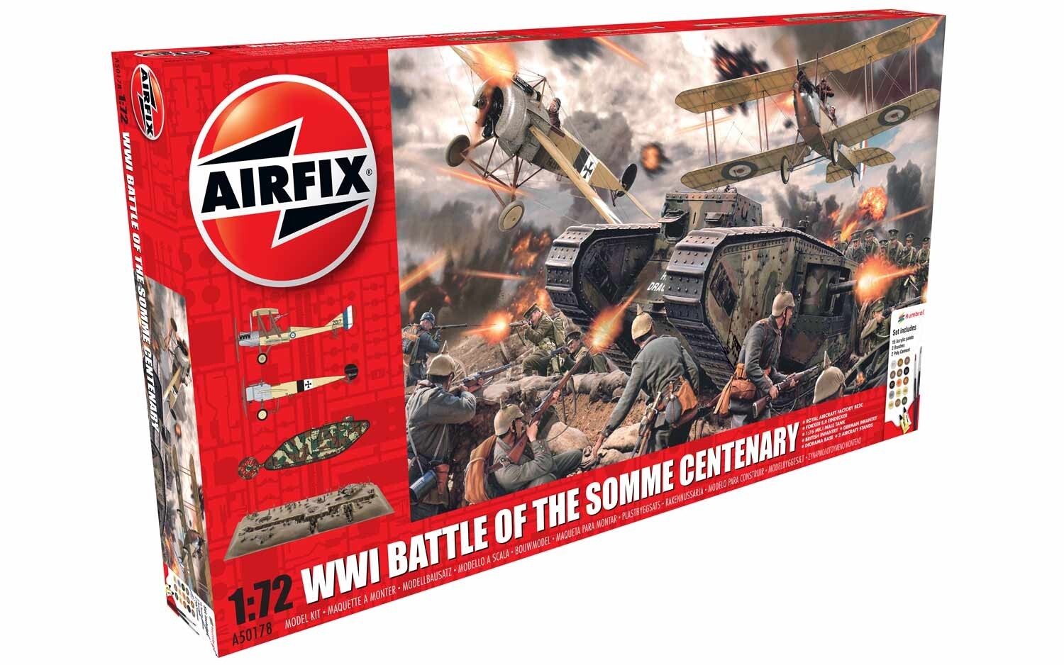 WWI Battle of the Somme Centenary - zestaw z klejem, pędzlem oraz farbkami.