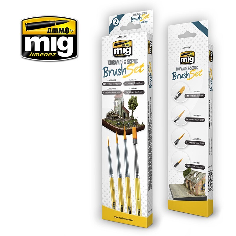 Diorama & Scenic Brush Set