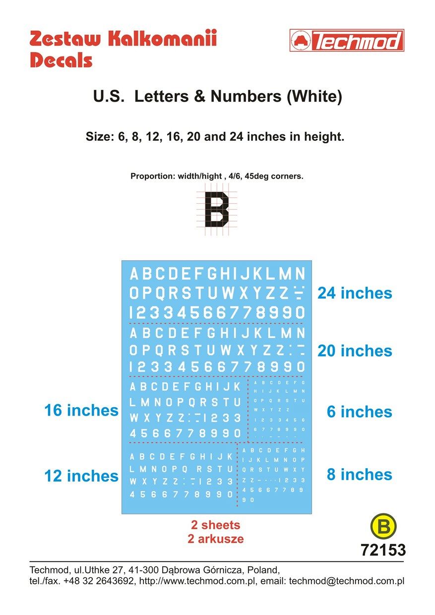 U.S. Letter & Numbers Black