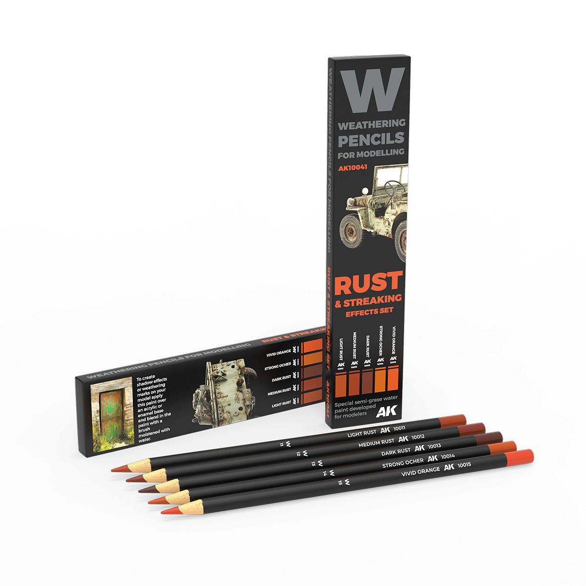 Watercolor Pencil Set - Rust And Streaking