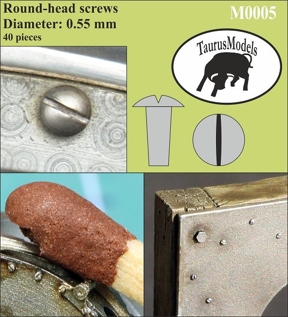 Śruby z okrągłym łbem - 0,55mm - 40szt.