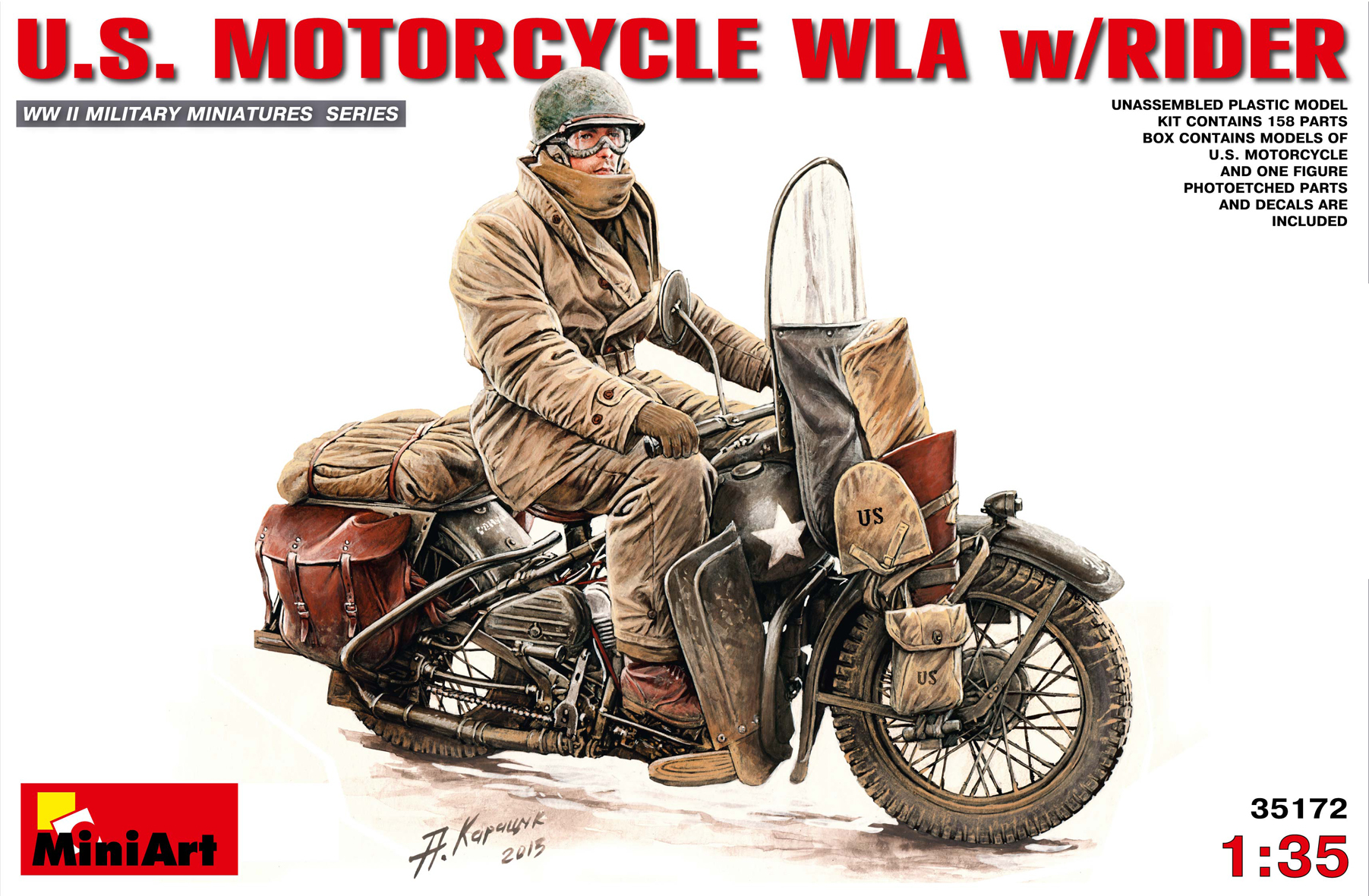 U.S. Motorcycle WLA w/Rider