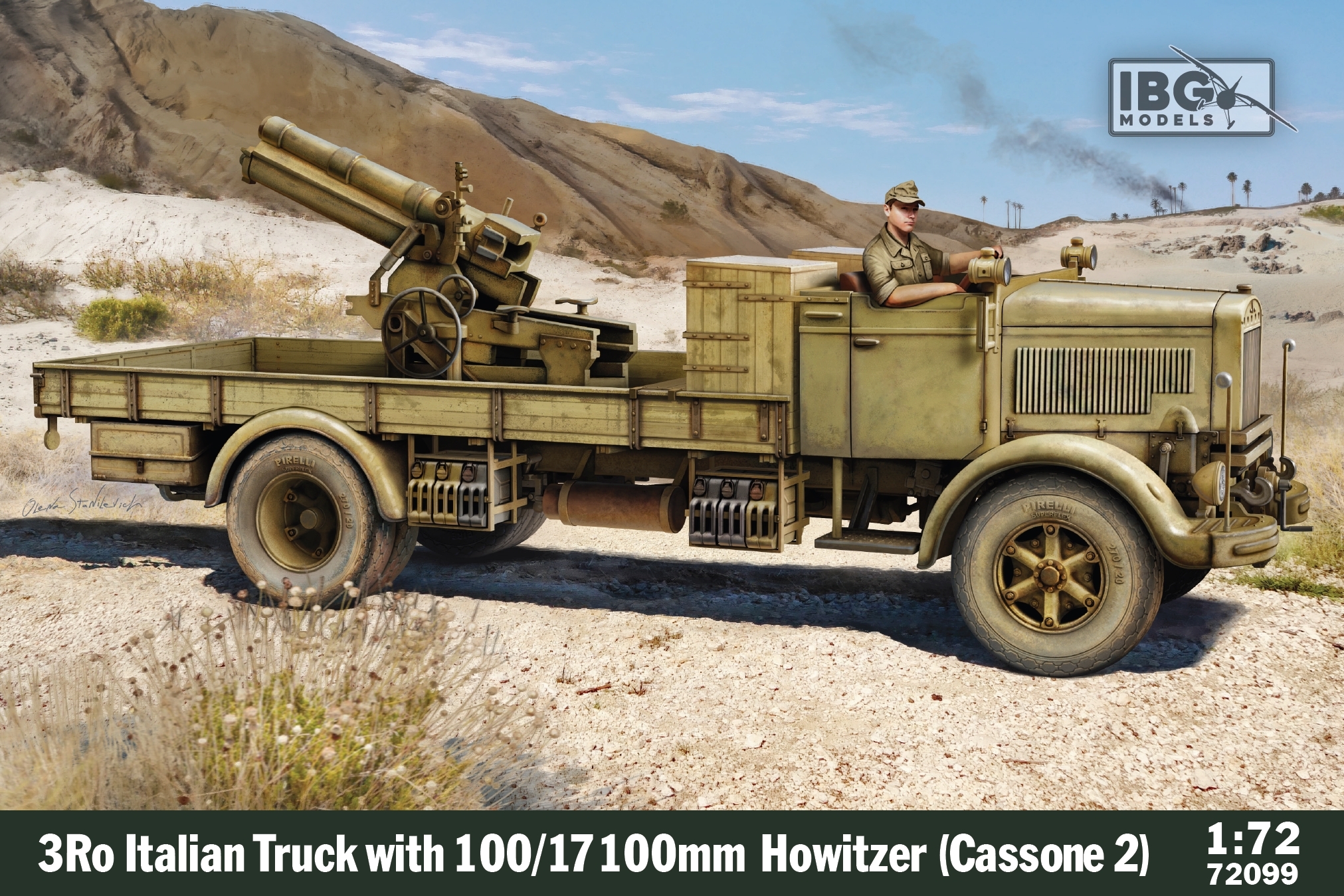 3Ro Italian Truck with 100/17 100mm Howitzer