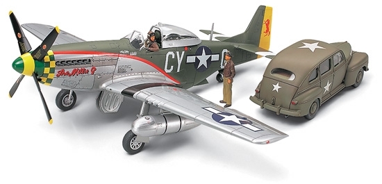 P-51D Mustang & U.S. Army staff car