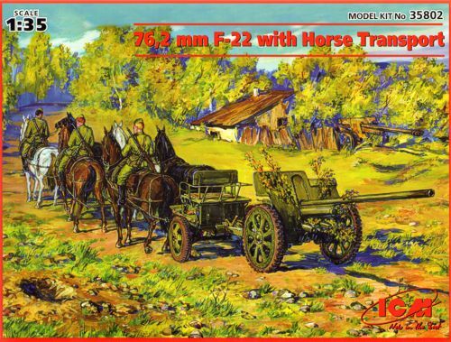 76,2 mm F-22 with Horse Transport