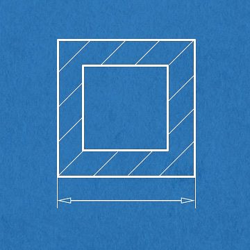 Profil kwadratowa rurka 9.50 x 9.50 mm