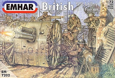 British WWI Artillery with 18 pdr gun