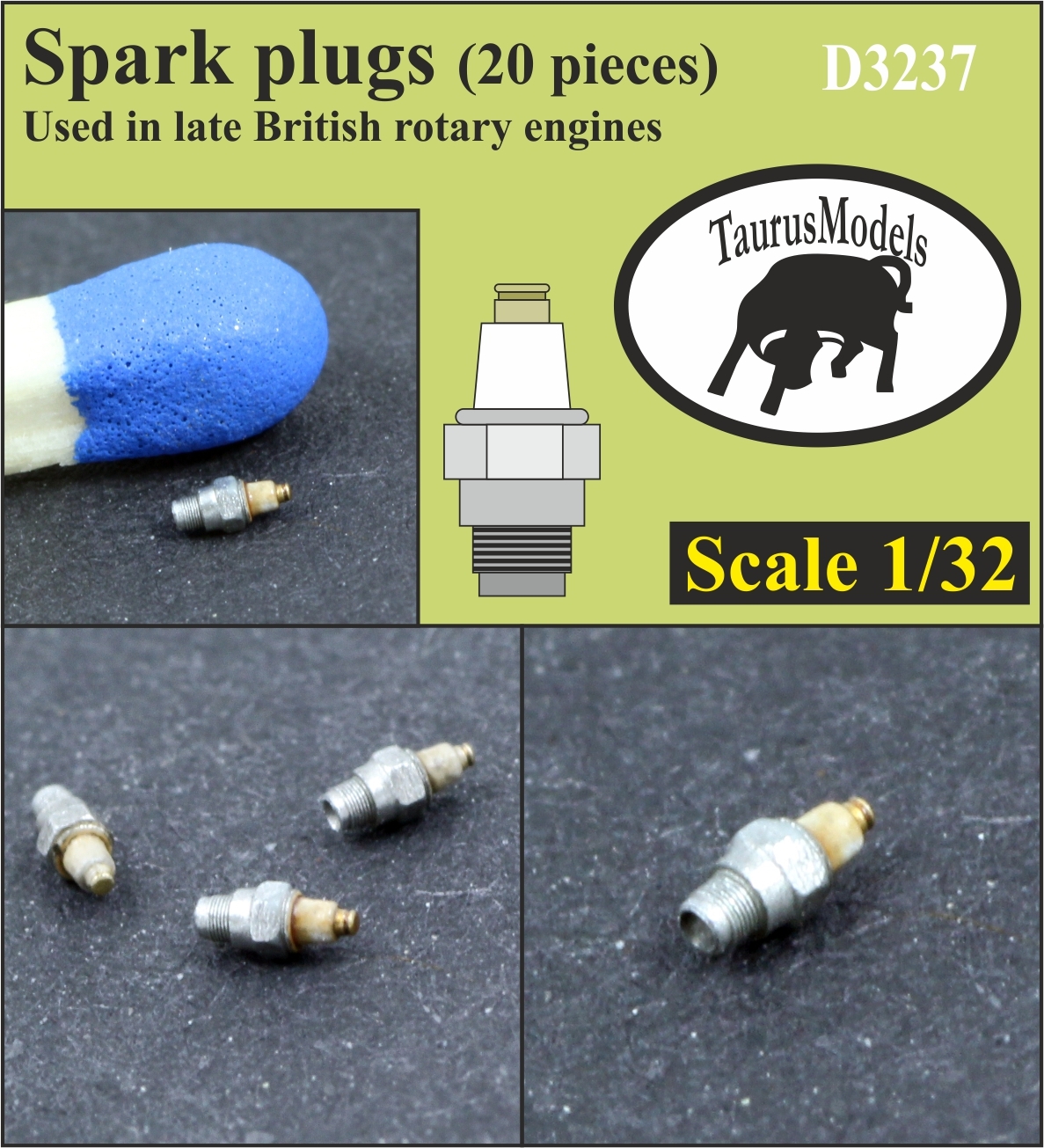 Świece do brytyjskich silników 1:32 - 20szt.