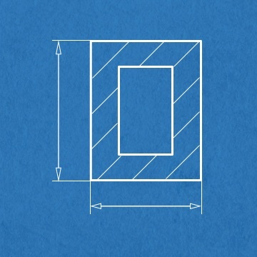 Profil prostokątna rurka 4.80 x 7.90 mm