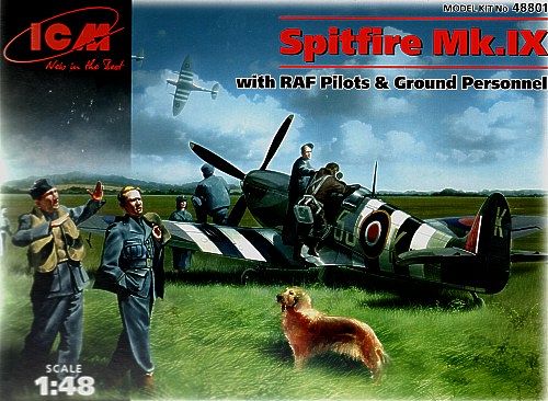 Spitfire Mk.IX with RAF Pilots and ground personel