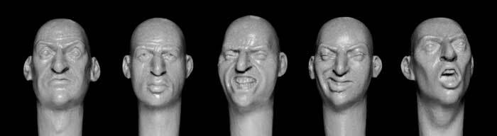 5 heads with hooked noses