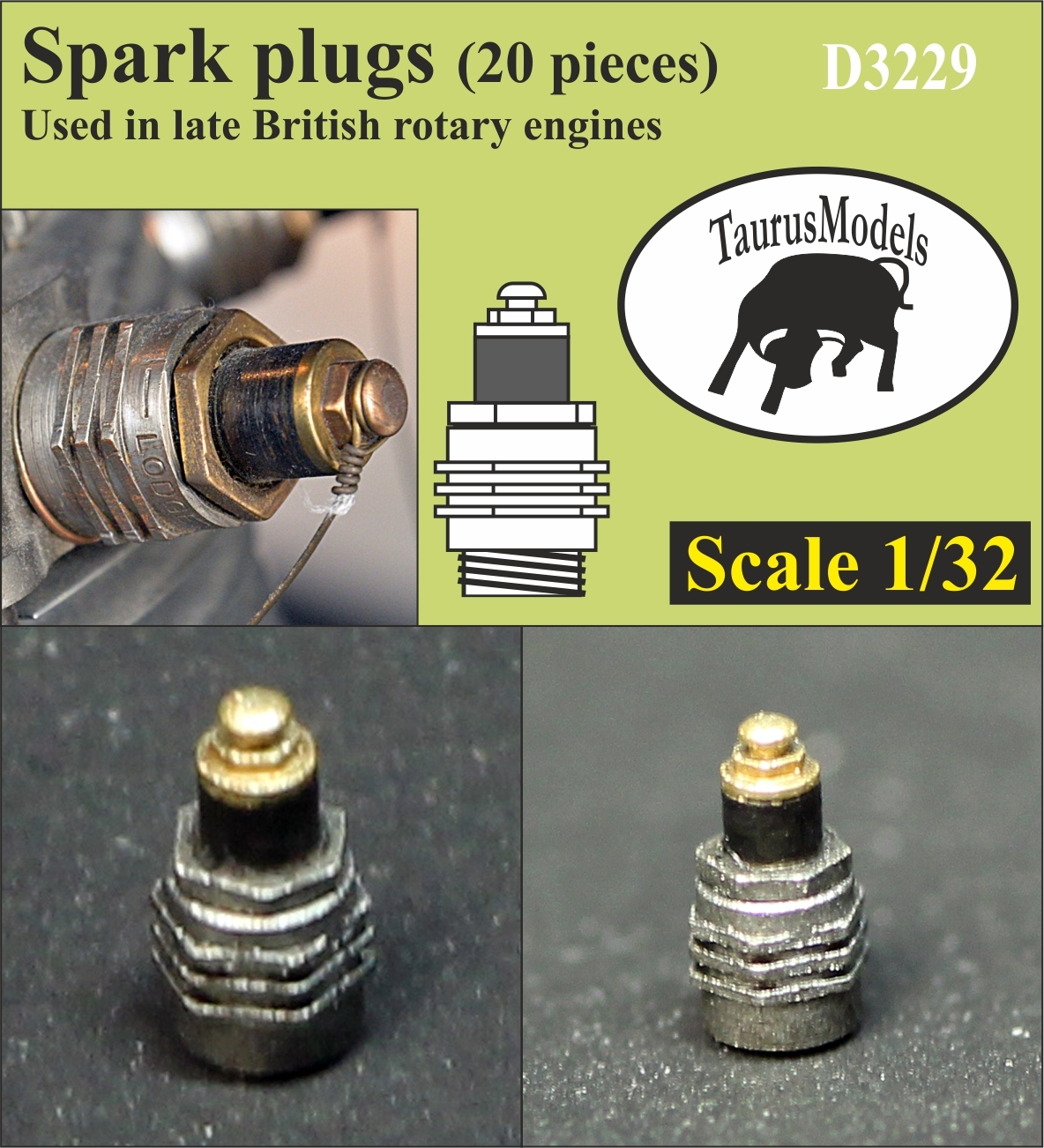 Świece do brytyjskich silników 1:32 - 20szt.
