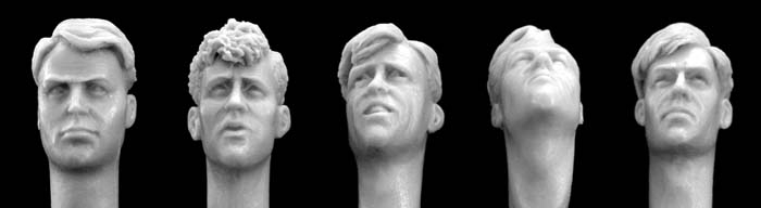 5 heads with 1940s style haircuts