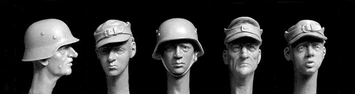 The Last Ditch. 5 heads Volkssturm 1945